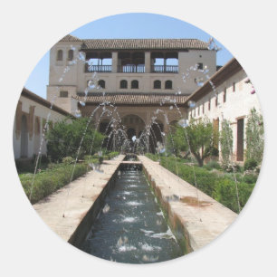 Das Alhambra Runder Aufkleber