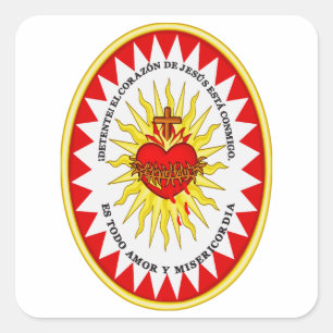 Das Allerheiligste Herz Jesu Quadratischer Aufkleber
