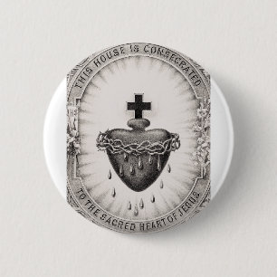 Das Allerheiligste Herz Jesu Symbol der göttlichen Button