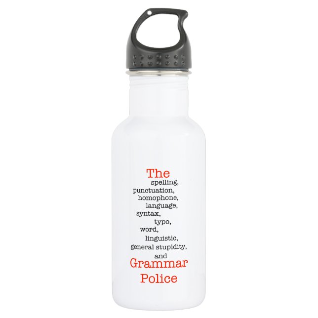 Das alles Polizei Edelstahlflasche (Vorderseite)