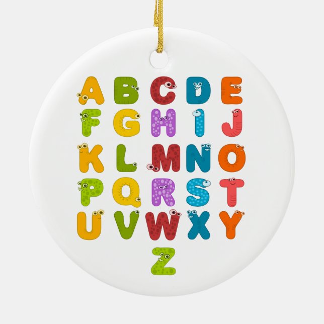 Das Alphabet der Kinder Keramikornament (Hinten)