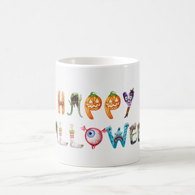 Das Alphabet der Monster Kaffeetasse (Mittel)