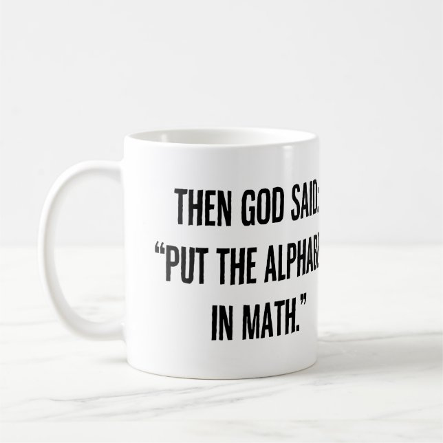 Das Alphabet in der Mathematik Kaffeetasse (Links)