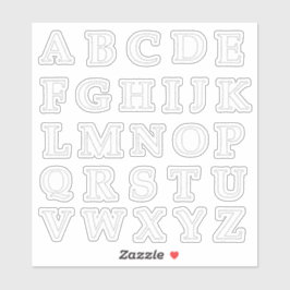 Das Alphabet in Stöcken ausschneiden Aufkleber