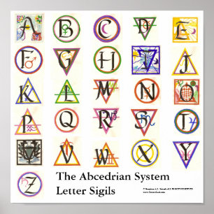 Das Alphabet-Poster des abcedrischen Systems Poster