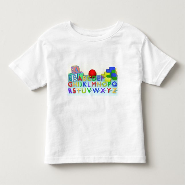 Das Alphabet-Shirt Kleinkind T-shirt (Vorderseite)