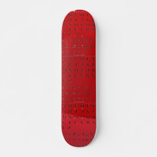 Das Alphabet-Skateboard Skateboard