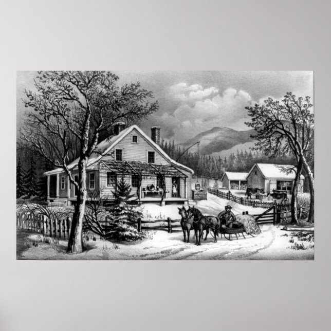 Das alte Bauernhaus - 1872 Poster (Vorne)