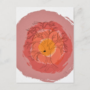 Das alte Eichenbaumposter Postkarte