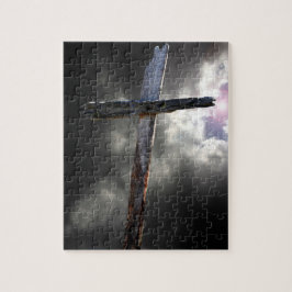 Das alte hölzerne Kreuz Puzzle