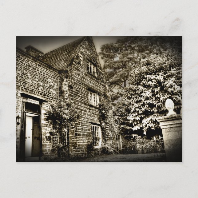 Das alte Landhaus (B&W) Postkarte (Vorderseite)