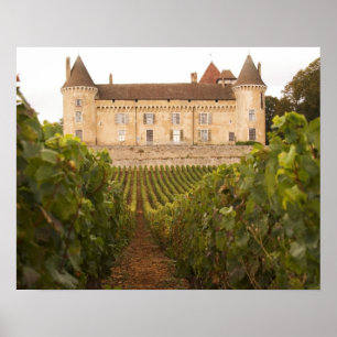 Das alte mittelalterliche Schloss Chateau de Rully Poster