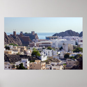 Das alte Muscat, ursprüngliche historische Stadt v Poster