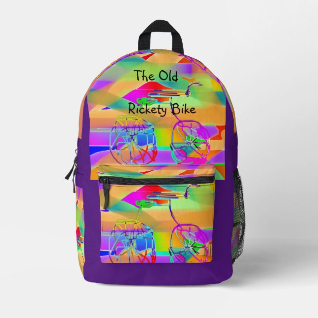 Das alte, riskante Bike Kinder Teenager Bedruckter Rucksack (Vorderseite)