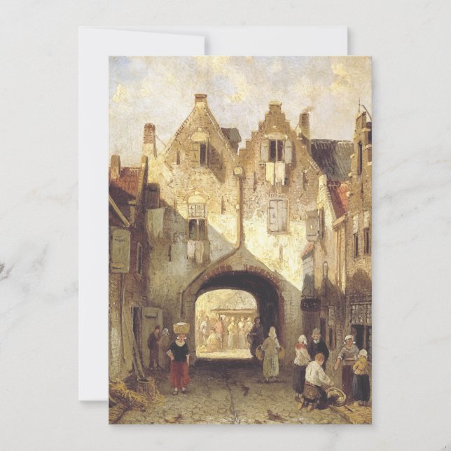 Das alte Tor von Charles Leickert Dankeskarte (Vorderseite)
