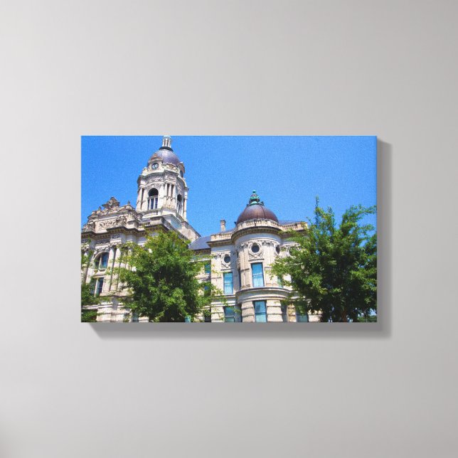 Das alte Vanderburgh-Landkreis-Courthouse Leinwanddruck (Vorderseite)