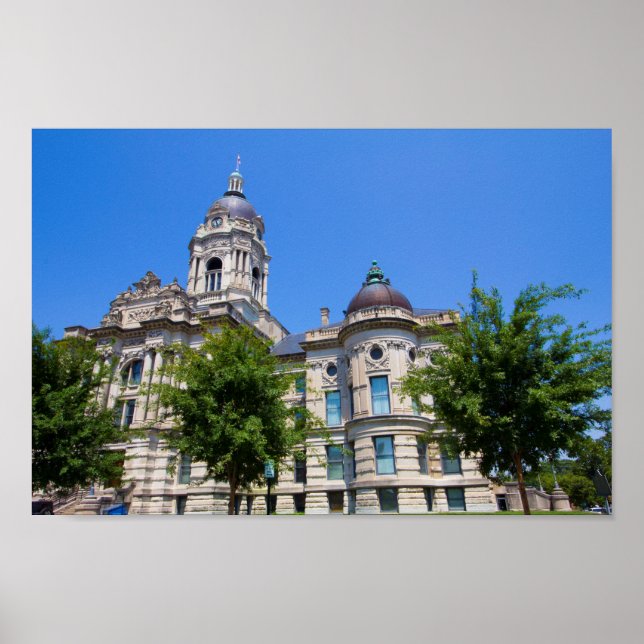 Das alte Vanderburgh-Landkreis-Courthouse Poster (Vorne)