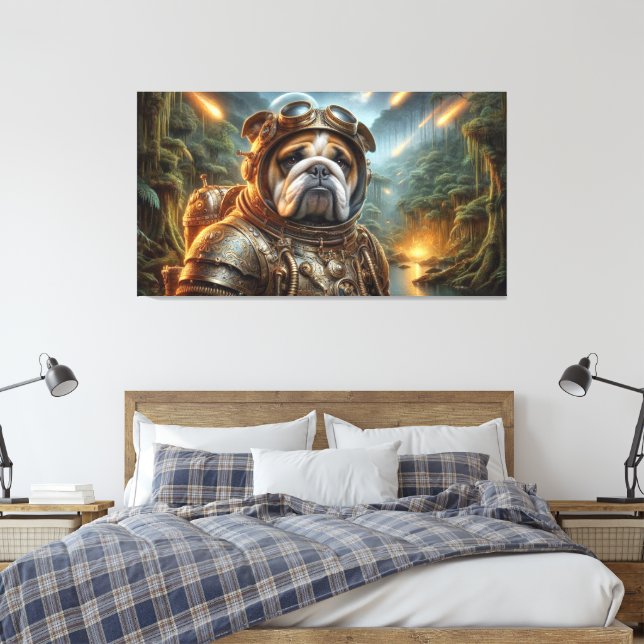 DAS ALTER DES STAHLBULL-HUNDES 5 LEINWANDDRUCK (Insitu (Schlafzimmer))