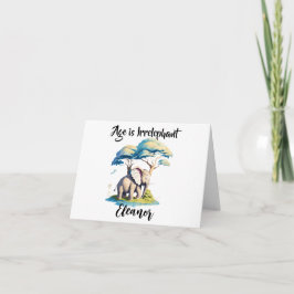 Das Alter ist irrelephant! Niedlicher Elefant und  Karte