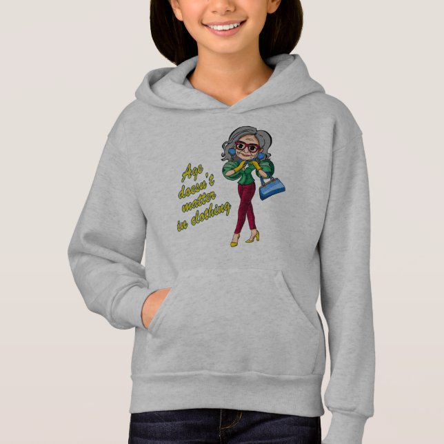 Das Alter spielt in der Kleidung keine Rolle Hoodie (Vorderseite)