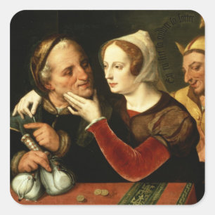 Das ältere man wird, das wütendere man wird quadratischer aufkleber