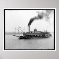 Das Amerika, Mississippi Flussboot, Miss. 1900-19