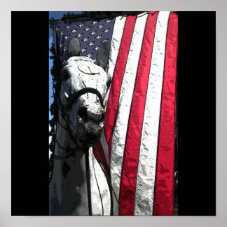 Das amerikanische Arbeitspferd Poster