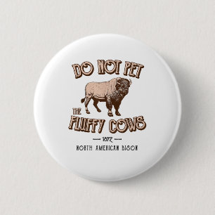 Das amerikanische Bison Buffalo von den flauschige Button
