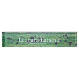 Das amerikanische Bison Namensplakette