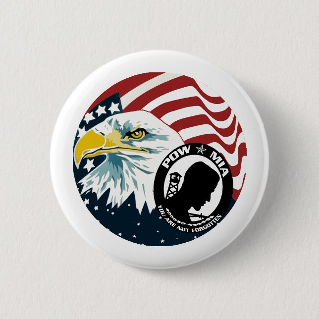 Das amerikanische Eagle POW-MIA Button (Vorderseite)