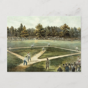 Das amerikanische Nationalspiel Baseball Postkarte