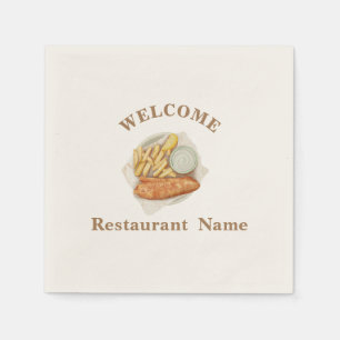 Das amerikanische Restaurant serviert Fisch und "C Serviette