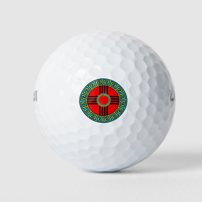 Das amerikanische Zia-Symbol in New Mexico Golfball (Vorderseite)