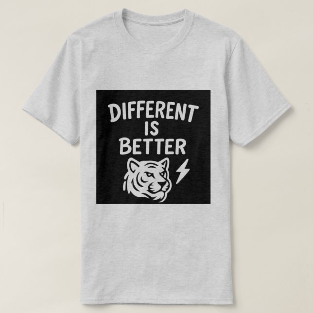 Das andere ist besser - Motivierend Tiger-Shirt" T-Shirt (Design vorne)