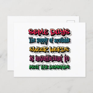 Das Angebot an verfügbaren Swear-Wörtern reicht ni Postkarte