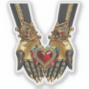 Das Angebot - Herz in den Händen Aufkleber