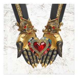 Das Angebot - Herz in den Händen Fotodruck