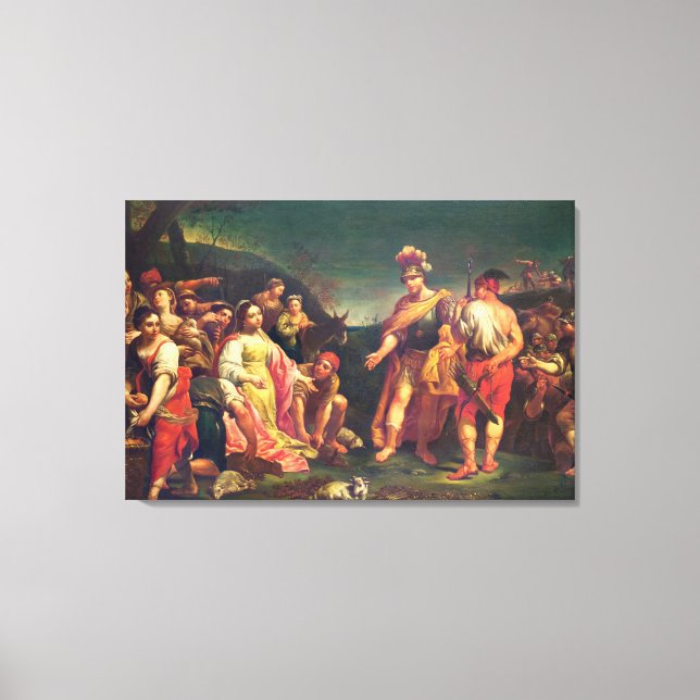 Das Angebot von Abigail vor David Leinwanddruck (Vorderseite)