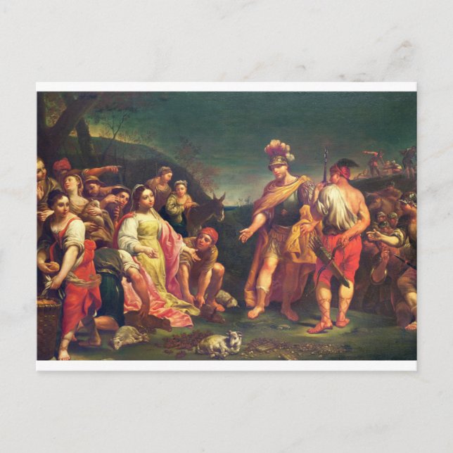 Das Angebot von Abigail vor David Postkarte (Vorderseite)
