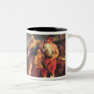 Das Angebot von Abigail vor David Zweifarbige Tasse