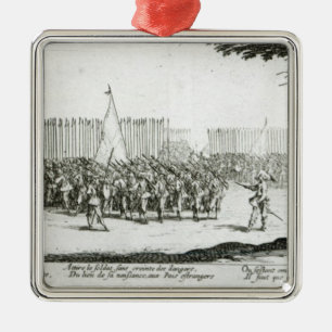 Das Anheben einer Armee Silbernes Ornament