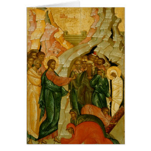 Das Anheben von Lazarus, russische Ikone