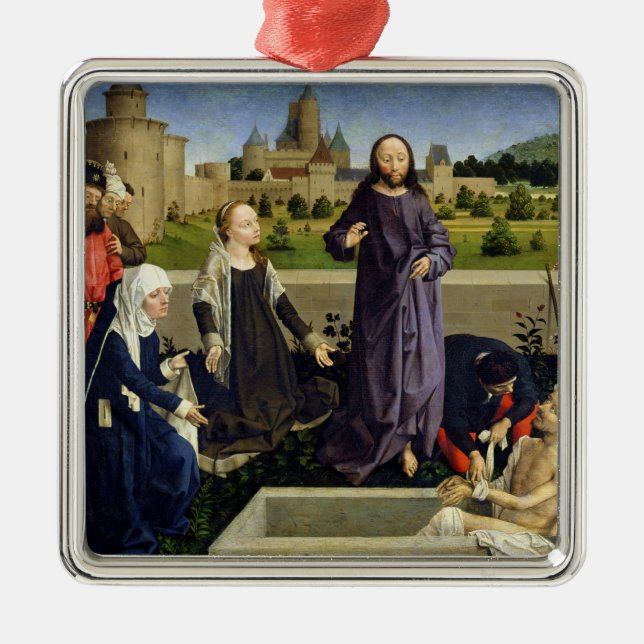 Das Anheben von Lazarus Silbernes Ornament (Vorne)