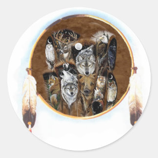 Das animals-1 runder aufkleber