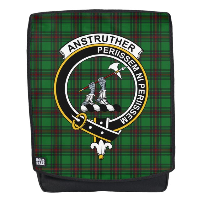 Das Anstruther Jagdklan Wappen Tartan Kariert Rucksack (Vorderseite)