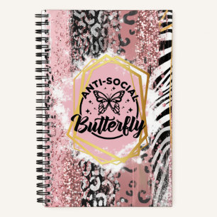 Das Anti-Social Butterfly To-Do-List-Notebook Notizbuch
