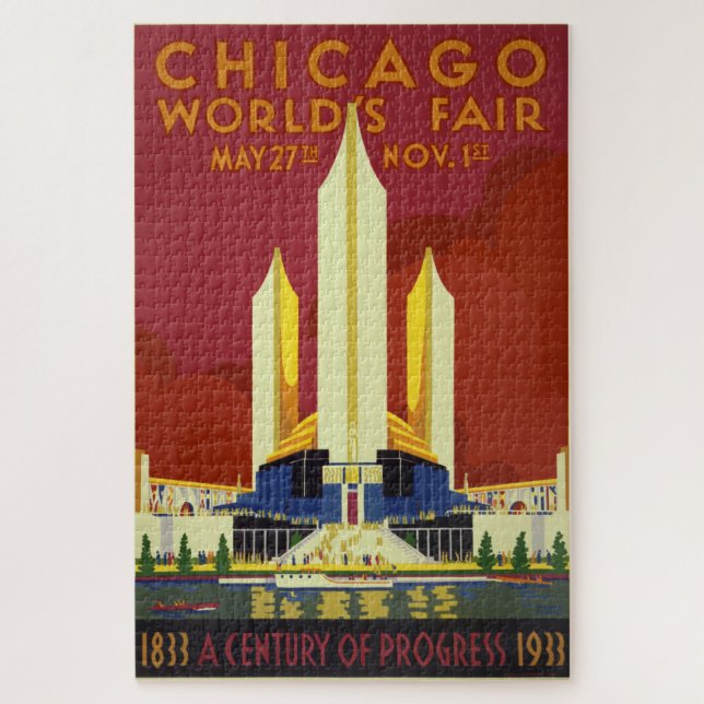 Das antike Chicago World's Fair Poster Puzzle (Vertikal)