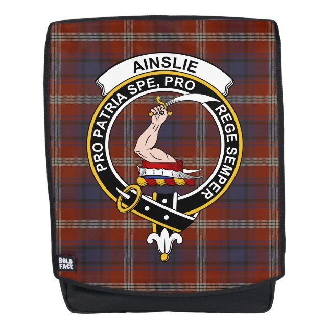 Das antike Clan Wappen Tartan Kariert Rucksack (Vorderseite)
