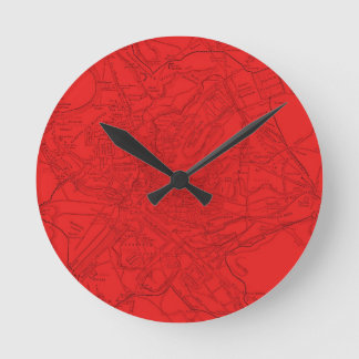 Das antike Rom in Rot Runde Wanduhr