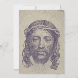 Das Antlitz Christi auf dem Schleier der hl. Veron Feiertagskarte